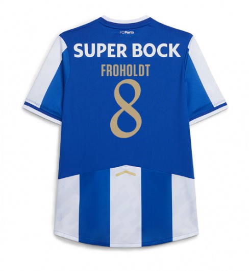 Moške Nogometnih dresov Porto Victor Froholdt #8 Domači 2025-26 Kratki rokavi Moške Nogometnih dresov Porto Victor Froholdt #8 Domači 2025-26 Kratki rokavi